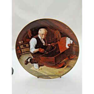 Norman Rockwell Collector's Plate 8 1/2" - "Grandpa's Gift"